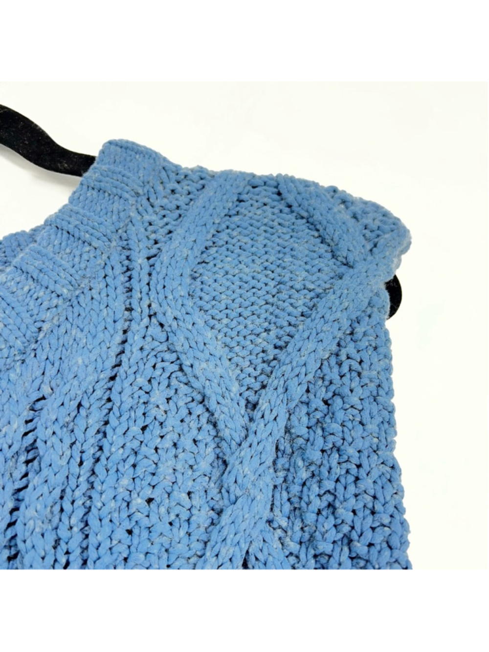 Tomorrowland Japan wool blend chunky cable knit oversized SAMPLE sweater vest S - Picture 11 of 16